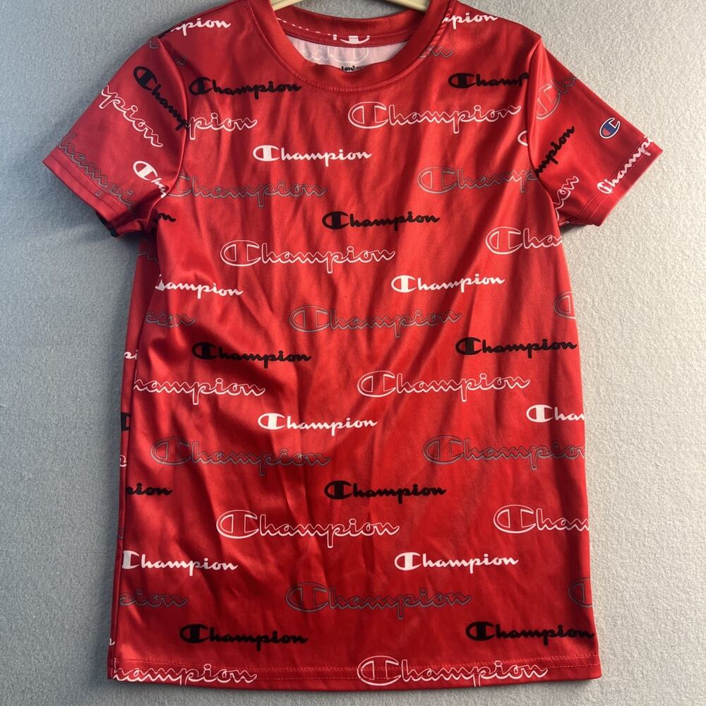 Champion T-Shirt Kids Boy's Small 7-8‎ Sleeve Print Active